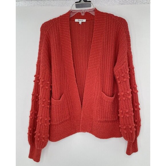 Madewell Sweaters - Madewell Bobble Cardigan Coral Sweater Women’s Size Small AB751